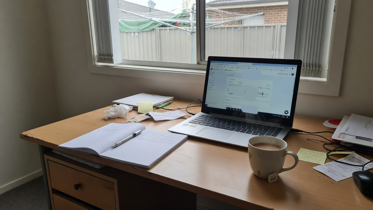 A desk used for software review